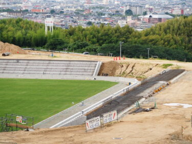 【FC今治新スタジアム】超望遠レンズで見た里山スタジアムの最新建設状況【月一更新】